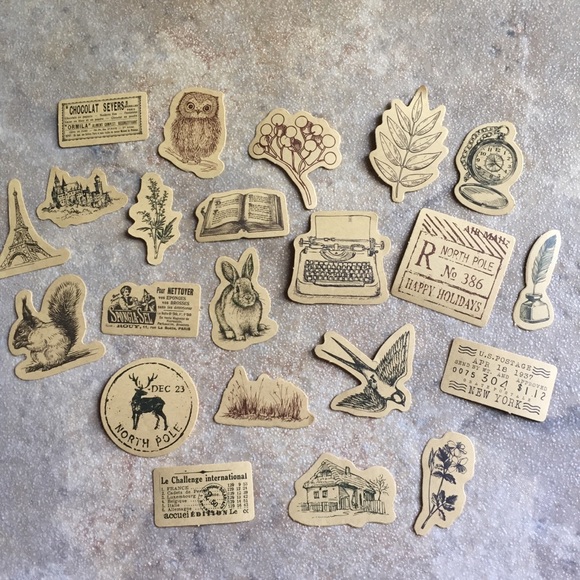 Other - Set Of 7 Vintage Style Stickers